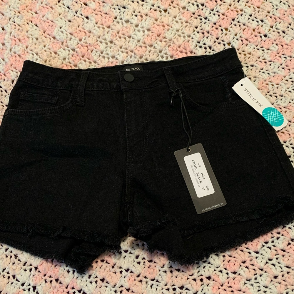 Just Black Jean Shorts